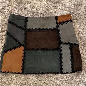 Zara Women’s Suede Stitched Skirt